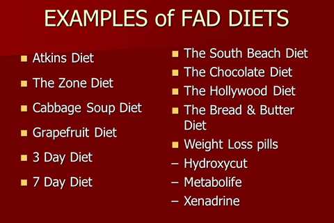 Fad Diet List - Warning Signs That Fad Diets Are Dangerous For Your Health