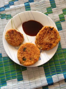 Healthy Indian Snack Recipe-Sweet Potato And Chickpea Patty