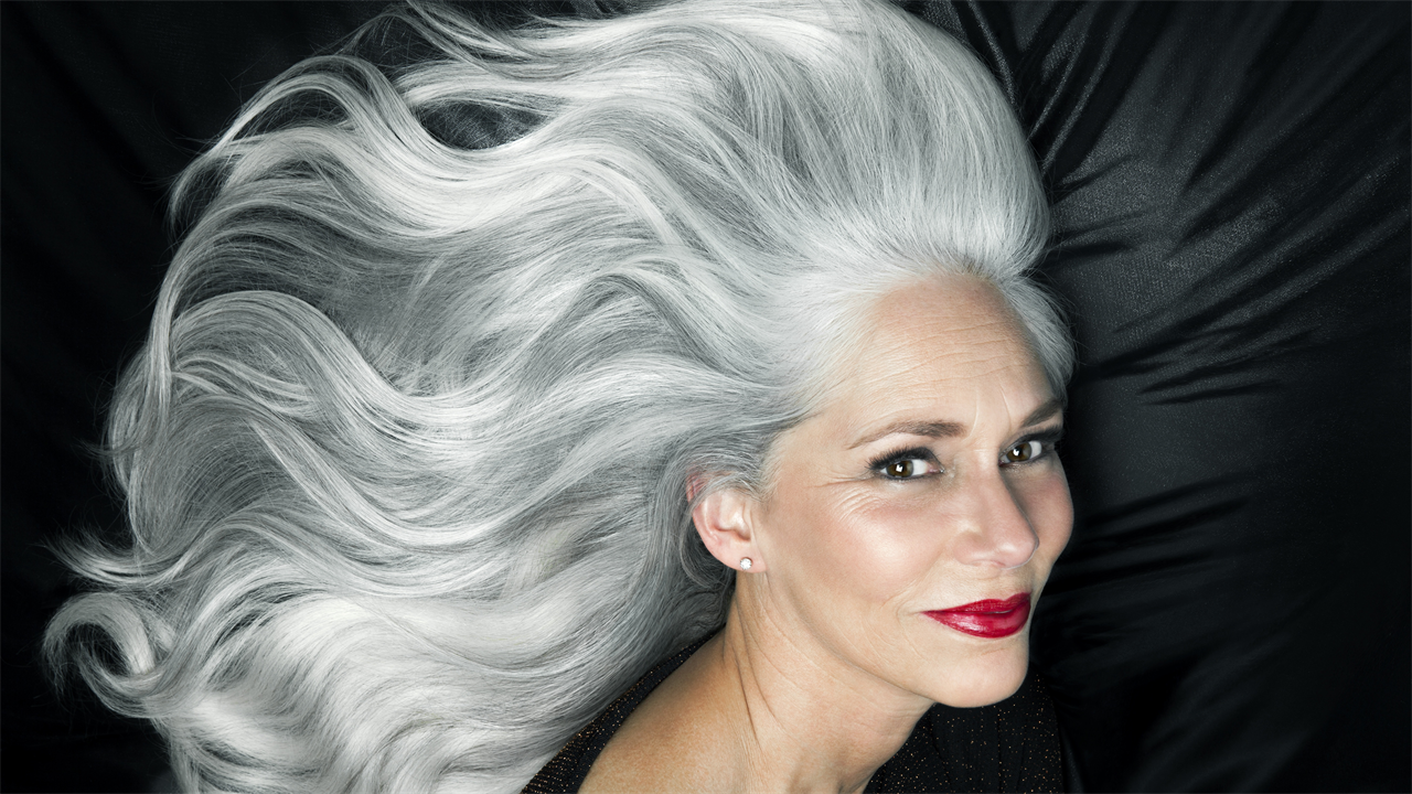 Make Your Gray Hair Look Soft and Silky With This Super Simple Styling Trick