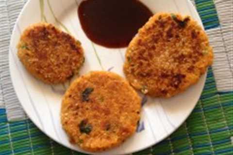 Healthy Indian Snack Recipe-Sweet Potato And Chickpea Patty