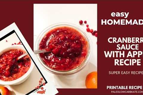 Homemade Easy Cranberry Sauce with Apple  Recipe#shorts