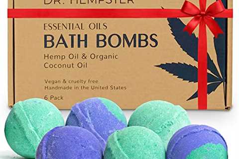 Natural Bath Bomb Gift Set - Hemp Bath Bombs with Organic Coconut Oil, Shea Butter, Refreshing..