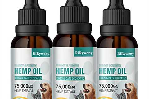 3-Pack Organic Hemp Oil for Pets, Dogs and Cats, Supports Calming Pain Anxiety Stress Hip Joint..