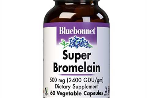 BlueBonnet Super Bromelain Vegetarian Capsules, 500 mg, 60 Count
