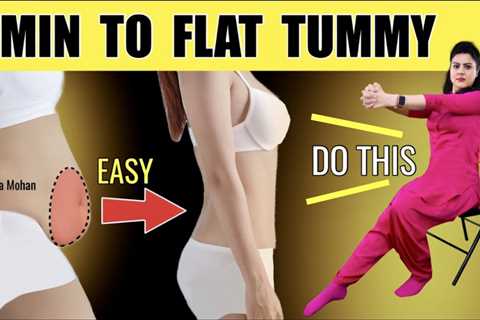 14 Days Lose Your Lower Hanging Belly Fat Sitting Down ( NO STANDING ) Get Slim Waist At Home
