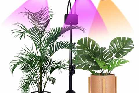 Grow Lights with Stand,Juhefa Full Spectrum Tri-Head 60W LED Floor Plant Light for Indoor Plants..