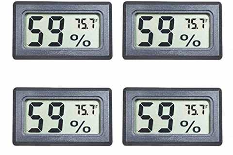 Veanic 4-Pack Mini Digital Electronic Temperature Humidity Meters Gauge Indoor Thermometer..
