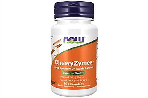 NOW Supplements, ChewyZymes, Broad Spectrum Chewable Enzymes, Berry Flavor, 90 Chewables