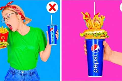 SMART FAST FOOD HACKS || Cool Life Hacks with Your Favorite Food and Funny Situations by 123GO! FOOD