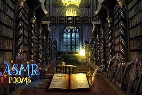 Harry Potter inspired ASMR - Hogwarts Library REMAKE  - Animated ambient soundscape cinemagraph