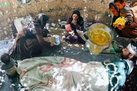 A nomadic man falls ill and a nomadic woman brings herbal medicine to the mountains