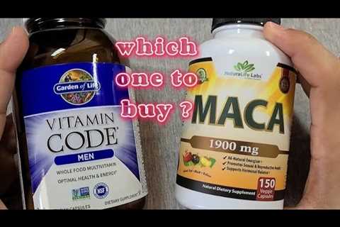 Vitamin Code Men whole food multivitamin versus Maca supplement mineral comparison