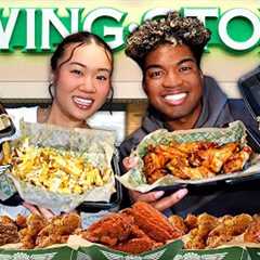 We Tried WINGSTOP for the First Time! (WINGS & FRIES MUKBANG)