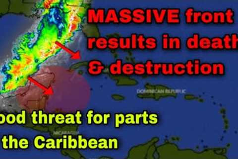 MASSIVE weather system brings death & destruction, Caribbean flood risk high • (10/12/23)