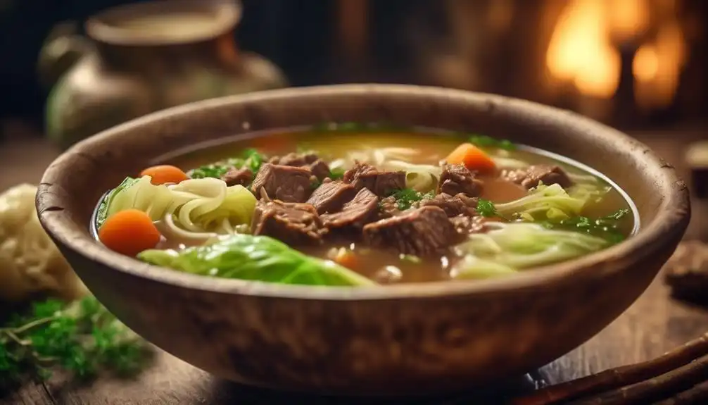 Low Carb Shoney's Cabbage Beef Soup Recipe