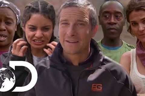 Bear Grylls Serves Up Strange Meals For Celebs | Running Wild With Bear Grylls