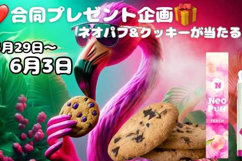 ＼2社プレゼントコラボ企画／ 🦩smoking everyday＆PARADISE🍪  ①スモエビから🍑NeoPuff…