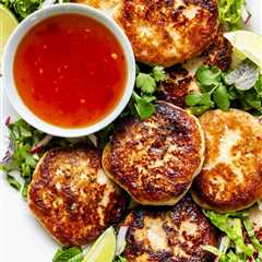 Thai-Style Fish Cakes with Herbal Salad