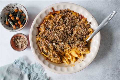 Butternut Squash Mac & Cheese with Rice Cracker Topping