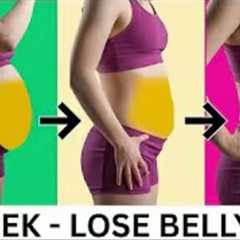 1 Week Lose Belly Fat Home 🔥 Belly Fat Burning Weight Loss Exercises for Women-Men 🔥   💯
